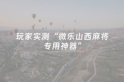 玩家实测“微乐山西麻将专用神器”（详细透视教程）-哔哩哔哩