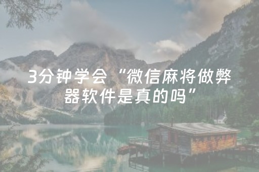 3分钟学会“微信麻将做弊器软件是真的吗”（详细透视教程）-哔哩哔哩