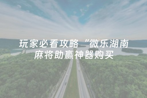 玩家必看攻略“微乐湖南麻将助赢神器购买（助赢神器通用版）