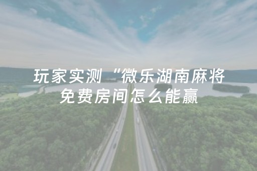 玩家实测“微乐湖南麻将免费房间怎么能赢（助赢神器通用版）