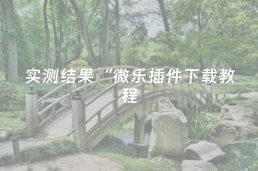 实测结果“微乐插件下载教程（助赢神器通用版）