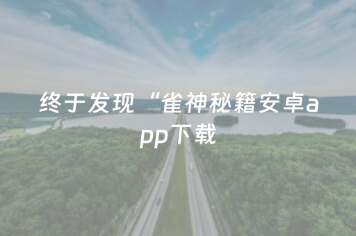 终于发现“雀神秘籍安卓app下载（专用辅牌神器免安装）