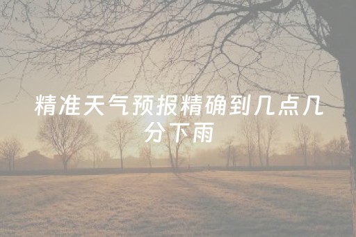 精准天气预报精确到几点几分下雨（准时天气预报几点几分下雨）