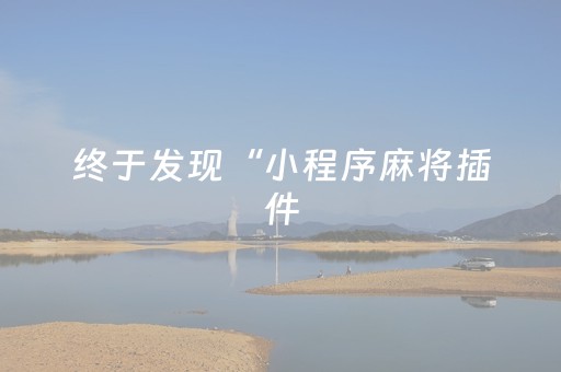 终于发现“小程序麻将插件（专用辅牌神器免安装）