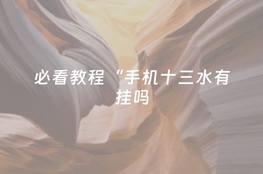 必看教程“手机十三水有挂吗（专用辅牌神器免安装）