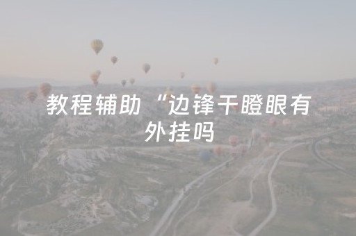 教程辅助“边锋干瞪眼有外挂吗（专用辅牌神器免安装）