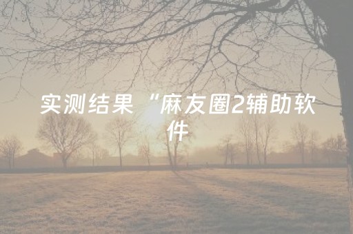 实测结果“麻友圈2辅助软件（专用辅牌神器免安装）