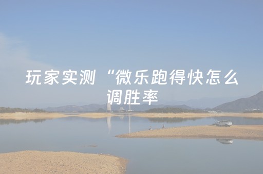 玩家实测“微乐跑得快怎么调胜率（专用辅牌神器免安装）
