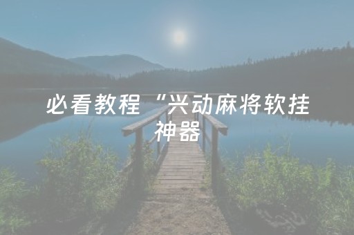 必看教程“兴动麻将软挂神器（专用辅牌神器免安装）