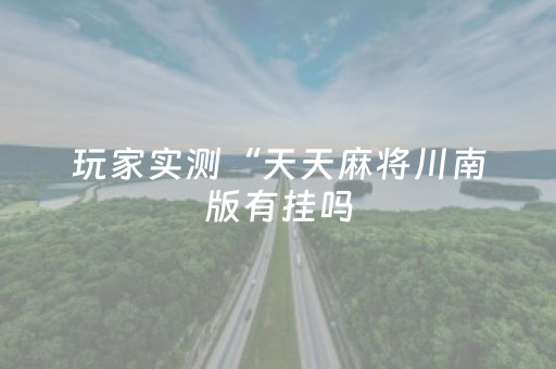 玩家实测“天天麻将川南版有挂吗（助赢神器通用版）