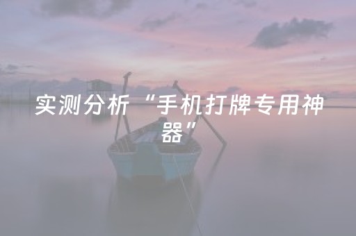实测分析“手机打牌专用神器”（详细开挂教程）-哔哩哔哩
