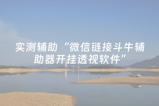 实测辅助“微信链接斗牛辅助器开挂透视软件”（详细透视教程）-哔哩哔哩