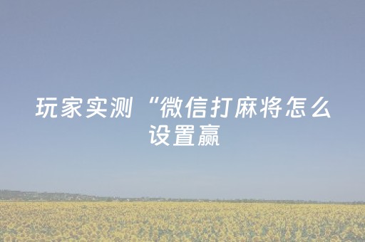 胜率设置方法“雀神广东麻将挂的骗局”（提高胜率软件)