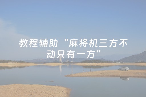 教程辅助“麻将机三方不动只有一方”（详细透视教程）-哔哩哔哩