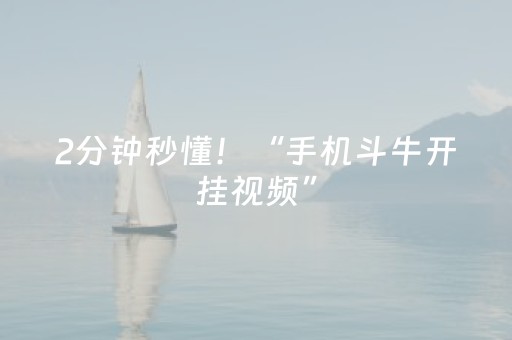 2分钟秒懂！“手机斗牛开挂视频”（详细辅助教程）-哔哩哔哩