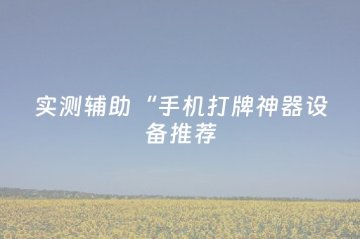 实测辅助“手机扑克专用神器（专用辅牌神器免安装）