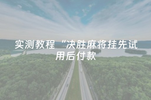 实测辅助“手机微乐麻将助攻神器（专用辅牌神器免安装）