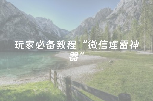 玩家必备教程“微信埋雷神器”（详细透视教程）-哔哩哔哩