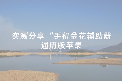 实测分享“手机金花辅助器通用版苹果（专用辅牌神器免安装）