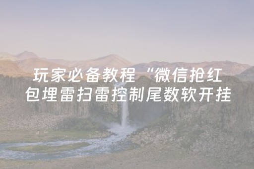 玩家必备教程“微信抢红包埋雷扫雷控制尾数软开挂辅佐”（详细透视教程）-哔哩哔哩
