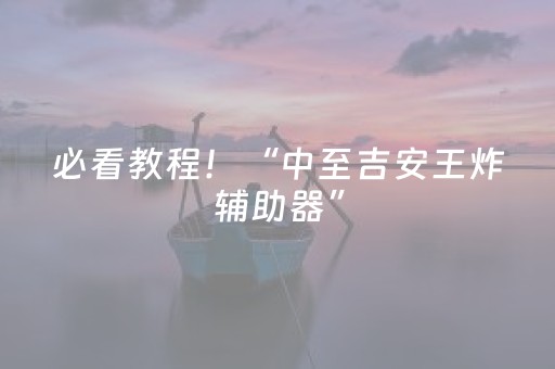 必看教程！“中至吉安王炸辅助器”（详细透视教程）-哔哩哔哩