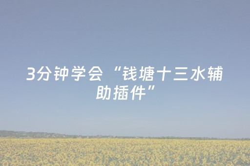 3分钟学会“钱塘十三水辅助插件”（详细透视教程）-哔哩哔哩