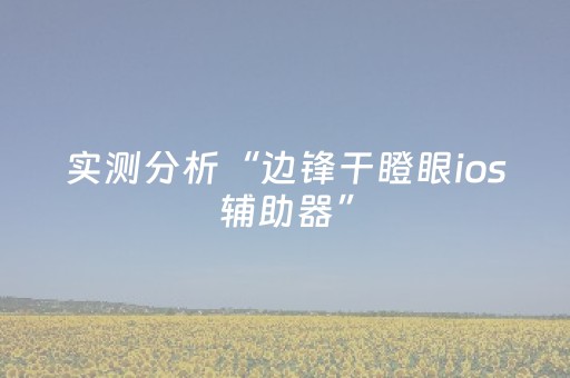 实测分析“边锋干瞪眼ios辅助器”（详细辅助教程）-哔哩哔哩