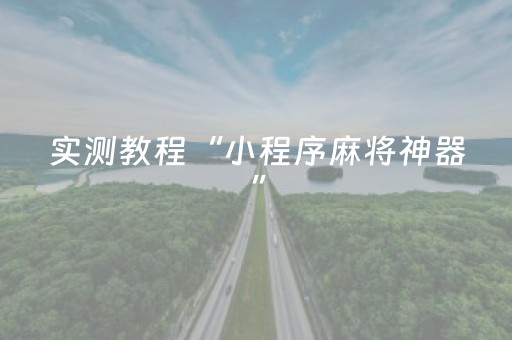 实测教程“小程序麻将神器”（详细透视教程）-哔哩哔哩
