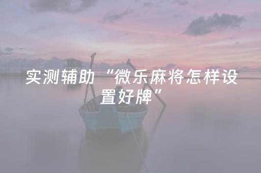 实测辅助“微乐麻将怎样设置好牌”（详细透视教程）-哔哩哔哩