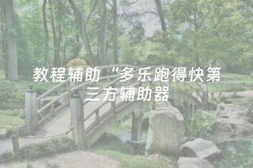 教程辅助“多乐跑得快第三方辅助器（助赢神器通用版）