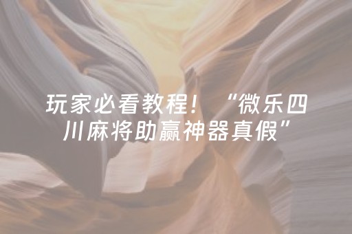 玩家必看教程！“微乐四川麻将助赢神器真假”（详细开挂教程）-哔哩哔哩