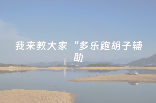 我来教大家“多乐跑胡子辅助（专用辅牌神器免安装）