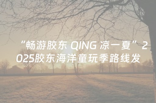 “畅游胶东 QING 凉一夏”2025胶东海洋童玩季路线发布