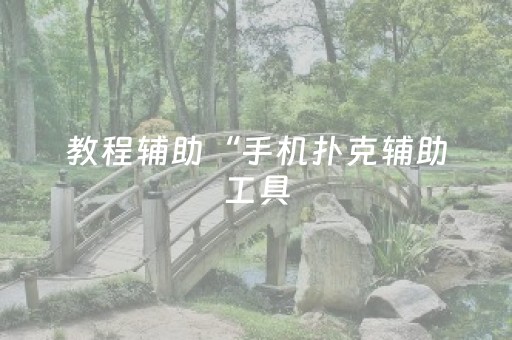 教程辅助“手机扑克辅助工具（助赢神器通用版）