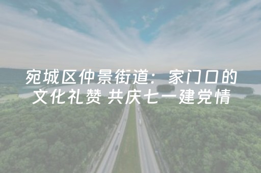 宛城区仲景街道：家门口的文化礼赞 共庆七一建党情