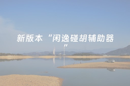 新版本“闲逸碰胡辅助器”（详细透视教程）-哔哩哔哩