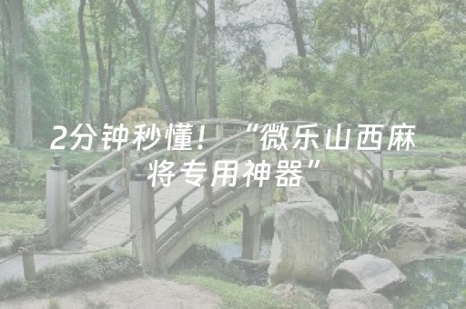 2分钟秒懂！“微乐山西麻将专用神器”（详细辅助教程）-哔哩哔哩