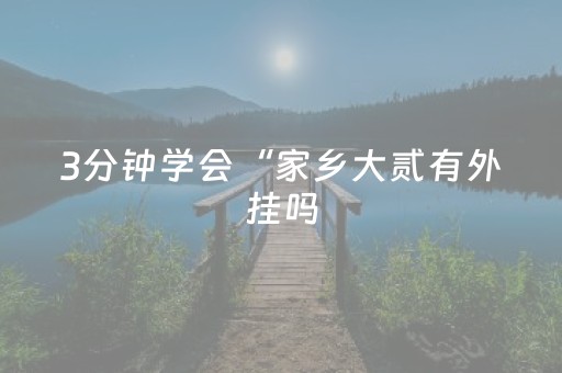 3分钟学会“家乡大贰有外挂吗（专用辅牌神器免安装）