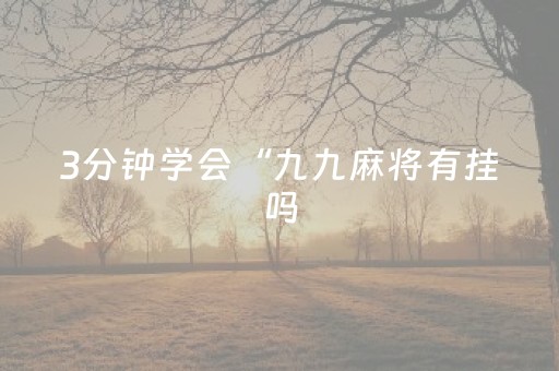 3分钟学会“九九麻将有挂吗（专用辅牌神器免安装）