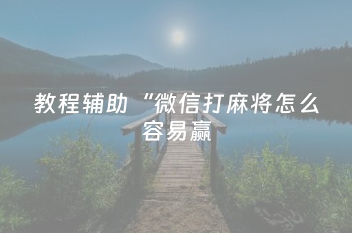 教程辅助“微信打麻将怎么容易赢（助赢神器通用版）