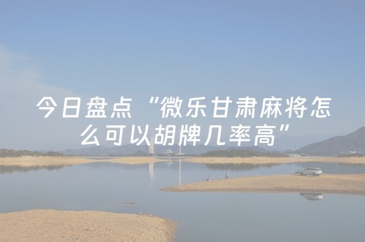 今日盘点“微乐甘肃麻将怎么可以胡牌几率高”（详细辅助教程）-哔哩哔哩