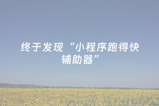 终于发现“小程序跑得快辅助器”（详细透视教程）-哔哩哔哩
