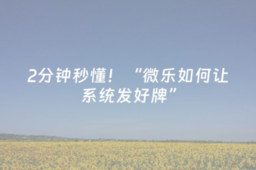 2分钟秒懂！“微乐如何让系统发好牌”（详细辅助教程）-哔哩哔哩