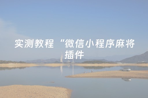 实测教程“微信小程序麻将插件（专用辅牌神器免安装）