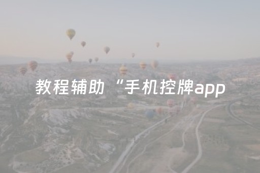 教程辅助“手机控牌app（专用辅牌神器免安装）