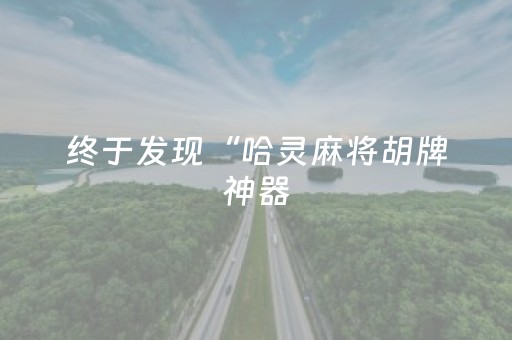 终于发现“哈灵麻将胡牌神器（专用辅牌神器免安装）