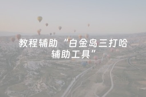 教程辅助“白金岛三打哈辅助工具”（详细透视教程）-哔哩哔哩