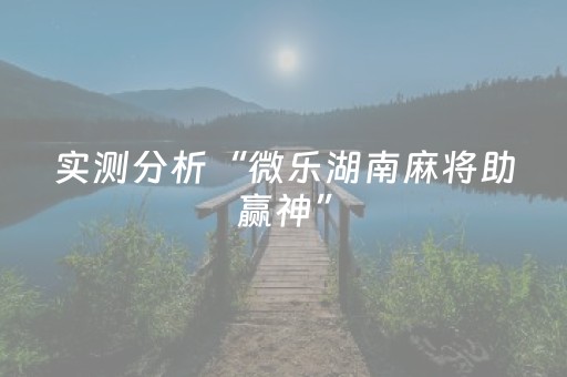 实测分析“微乐湖南麻将助赢神”（详细透视教程）-哔哩哔哩