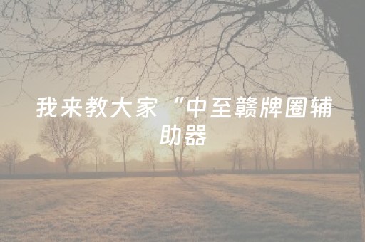 我来教大家“中至赣牌圈辅助器（专用辅牌神器免安装）