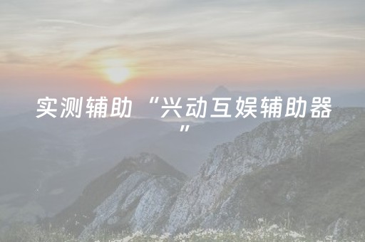 实测辅助“兴动互娱辅助器”（详细透视教程）-哔哩哔哩